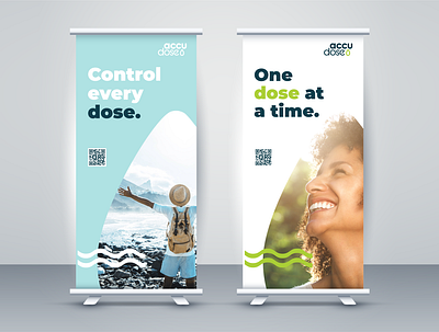 ACCUDOSE - Creative Marketing Banner Stands advertising banner billboard brand branding cannabis design marketing product stand