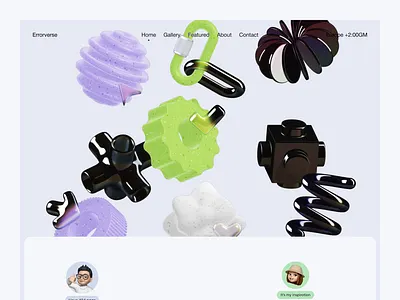 Errorverse — Website 3d animation branding design graphic design illustration logo minimalism ui ux vector visual webdesign