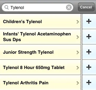 Drughub - Search results drugs iphone medical ui