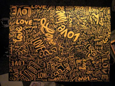 Lost in Love hand handletterin handlettering illustrated illustration lettering lost love painted painting pattern repeating type typography