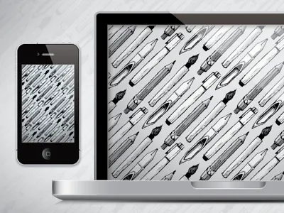 Sketchee Tools Pattern and Wallpaper bamboo brush illustration illustrator pattern pen pencil sketch tile vector wallpaper