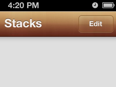Navigation bar iphone navigation bar stacks texture ui wood
