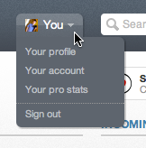 Menu Tweak border dribbble gray grey menu sign out