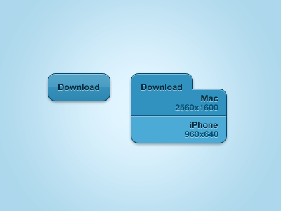 UI Buttons .psd blue buttons free photoshop ui white