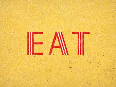EAT deco eat food lettering restaurant