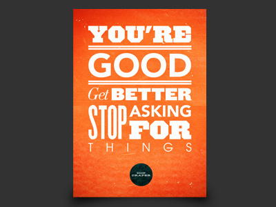 You're Good mad men print type