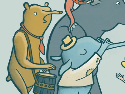 Silly Parade 1 bear illustration silly