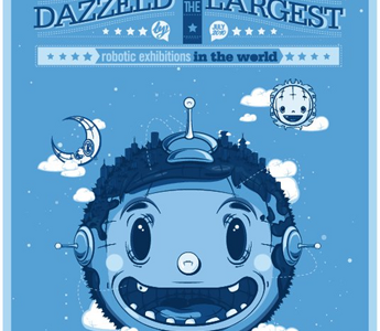 Roboworld finished 1950s blue cartoon exhibitions font graphic handmade hella illustration marker metal monochromatic moon planet robo world robots sketchmonochromatic sun type typography