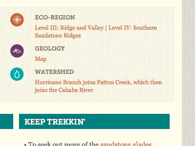 Trek Places: Scientific Identifiers branding icon museo slab texture