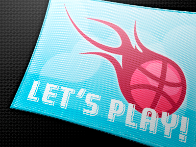 Hi Dribbble! debut invite label stitch welcome