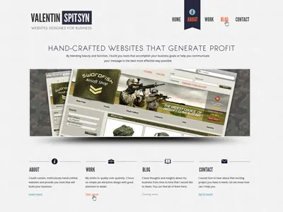 Own Site Final Version (full size screenshot inside) classy clean portfolio timeless typography website