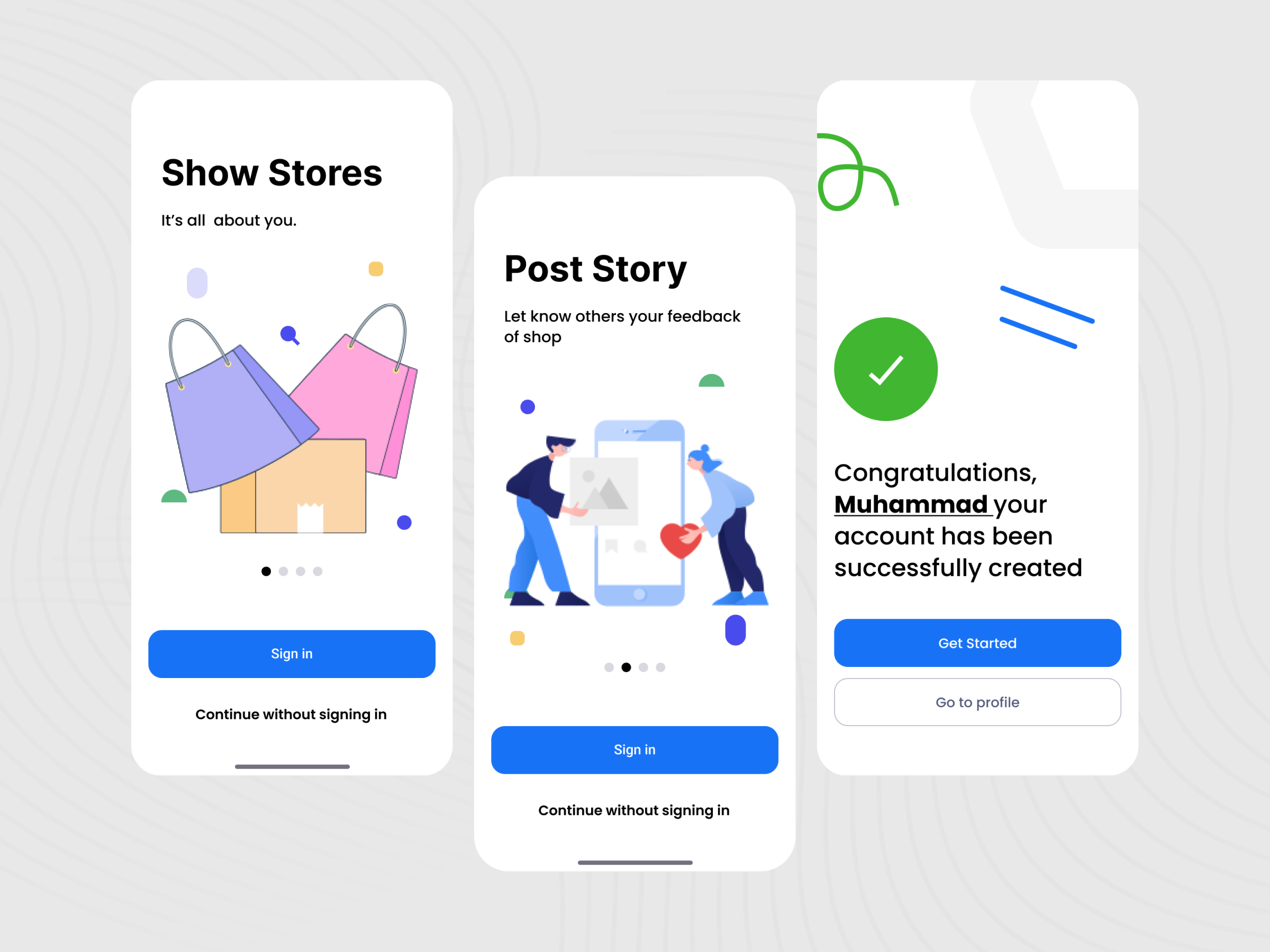 Finding Local Shops UI account clean design ux discover finding local shops ui local local shops maps shops minimal mobile mobile app mobile design onboarding shop finding shops show shores story post ui mobile