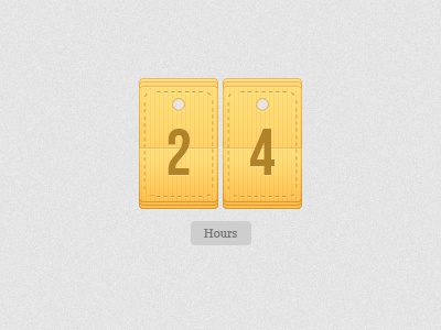 Fabric Countdown countdown fabric orange ui user interface yellow