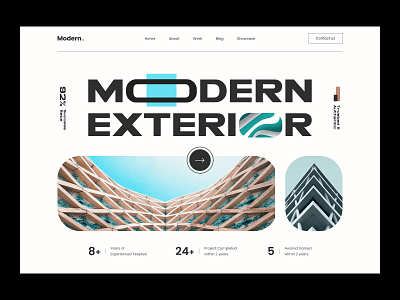 Architecture Agency Landing Page Website modern
