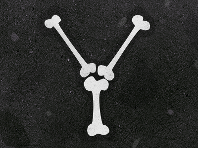 Y bis black and white lettering playoff typography