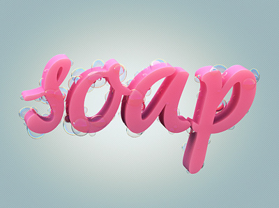 Soap brooks bubbles letters pink soap type