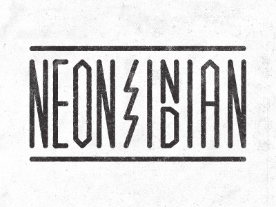 Neon Indian band logo type