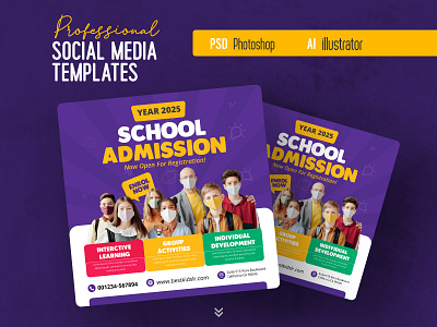 School Admission Instagram Post Banner school