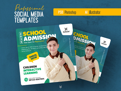 School Admission Instagram Post Banner school