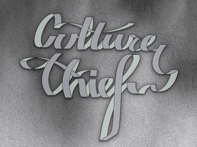 Culture Thief sketch typography vector