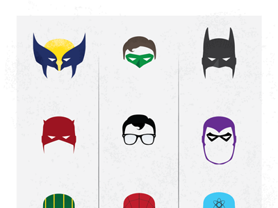 Heroes Color batman green lantern superman vector wolverine