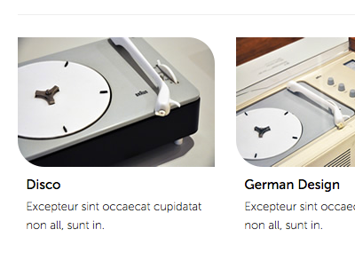 Disco css3 layout modernism rounded corners typography