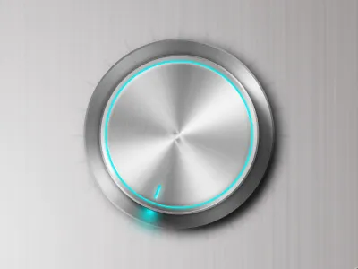 LED-VOL dial knob led metal silver volume