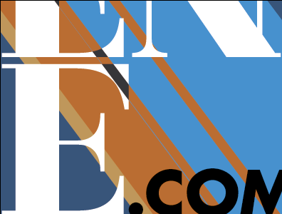 e.com black blue bodoni futura gold orange stripes web web design white
