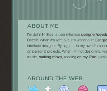 Reworking My Site design green icons ui