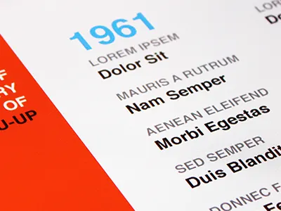 1961 blue helvetica orange