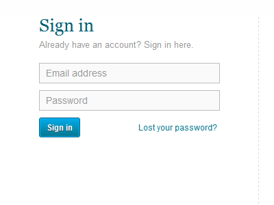 Sign in form form login signin simple