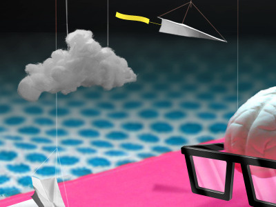 Brainzone 2 abstract brain brains glasses paper plane photography