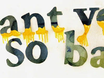 I want you hand drawn type typographie