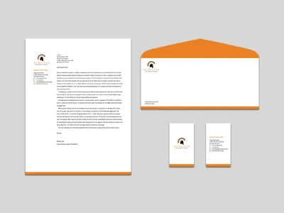 Achilles International Stationery Set achilles branding business card creative envelope international letter letterhead mark running stationery yellow