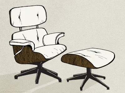 Eames Lounge Chair chair eames gnomes hand drawn unicorns zeus