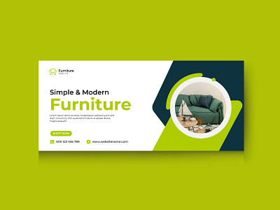 Furniture | Social Media Facebook Cover Design ad banner ads branding cover design discount facebook banner facebook cover furniture ads furniture banner furniture cover furniture post instagram template modern furniture simple social media ad social media banner social media cover template web banner