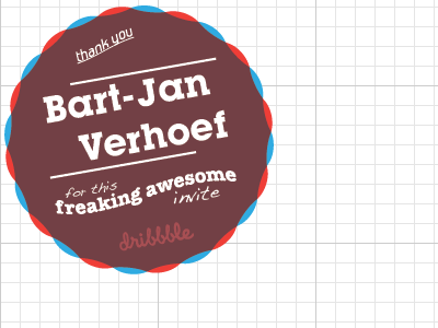 thank you badge dribbble invitation subdued7