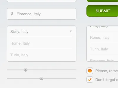 More UI autocomplete checkbox dropdown focus location slider submit ui
