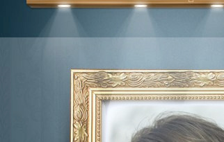 Picture lights directional blue frame gold light effect lights picture rebound