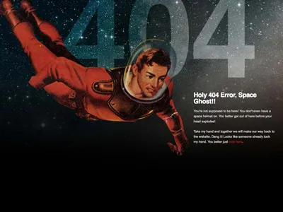 Big Bad 404 Page 404 error space website