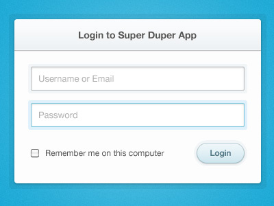 Login button form free freebie login