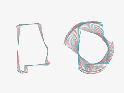 Alabama Spirograph alabama blue pink spirograph