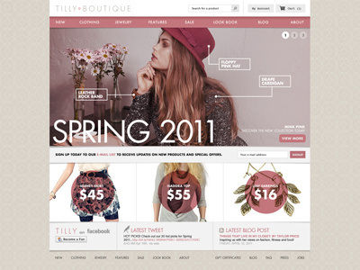 Tilly Boutique fashion fresh pink store tan