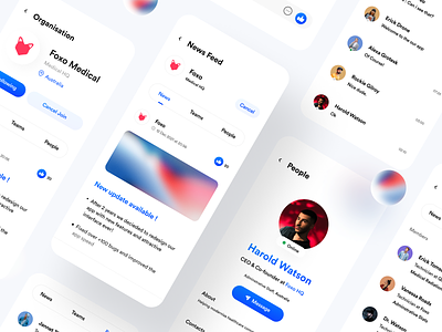 Foxo :: Medical Project app app store chat clean component design doctor gradient inspiration interface ios design light medical mesh gradient minimal profile project real app ui ux