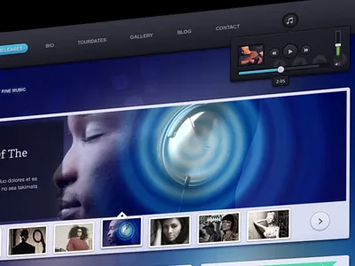 djTemplate-Header dj gui music player ui web design zee7