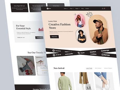 E-commerce Landing Page branding design ecommerce fashion graphic design home page illustration landing page logo online shop shop shopping ui uidex ux web webdesign website