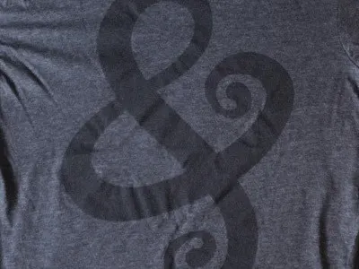 Fabric'd ampersand black custom printed shop simplebits tee tshirt