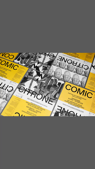 Comic Citrone branding contemporaryart identity illustration logo posterdesign typography