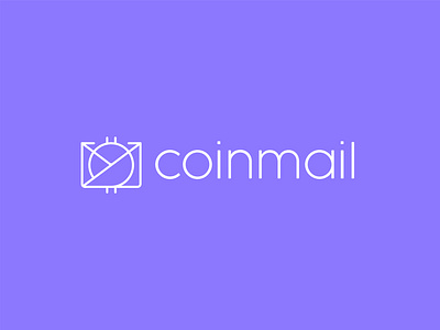 Coinmail logo design branding coin color icon identity logo mailbox symbol