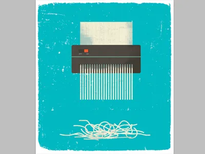 Aarp 2 design desk graphic illustration lamp logo phone shredding taxes texture vintage